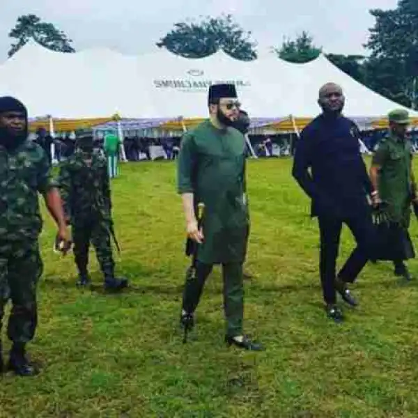 Photo Of A Former Abia Local Government Chairman & His Army Bodyguards Went Viral